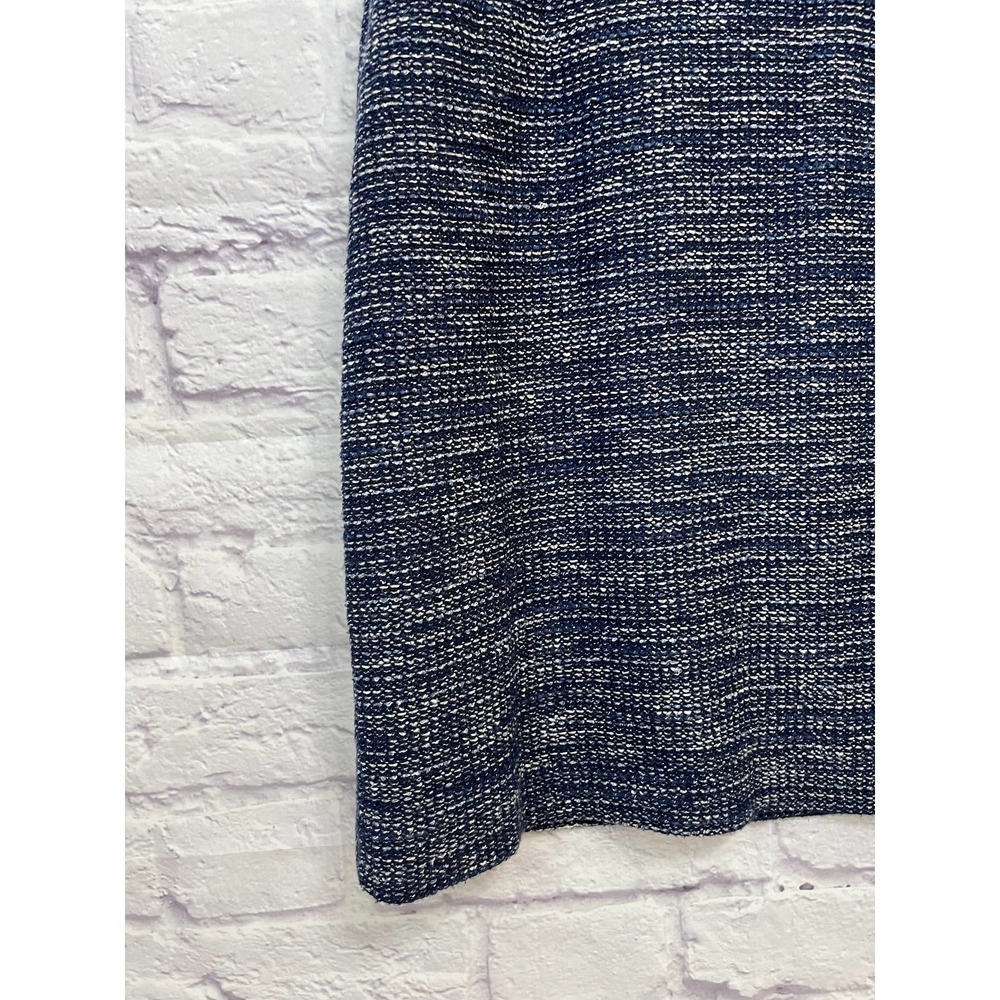 Banana Republic tweed sheath dress 4. Blue and white woven pattern. Sleeveless. - Picture 6 of 10